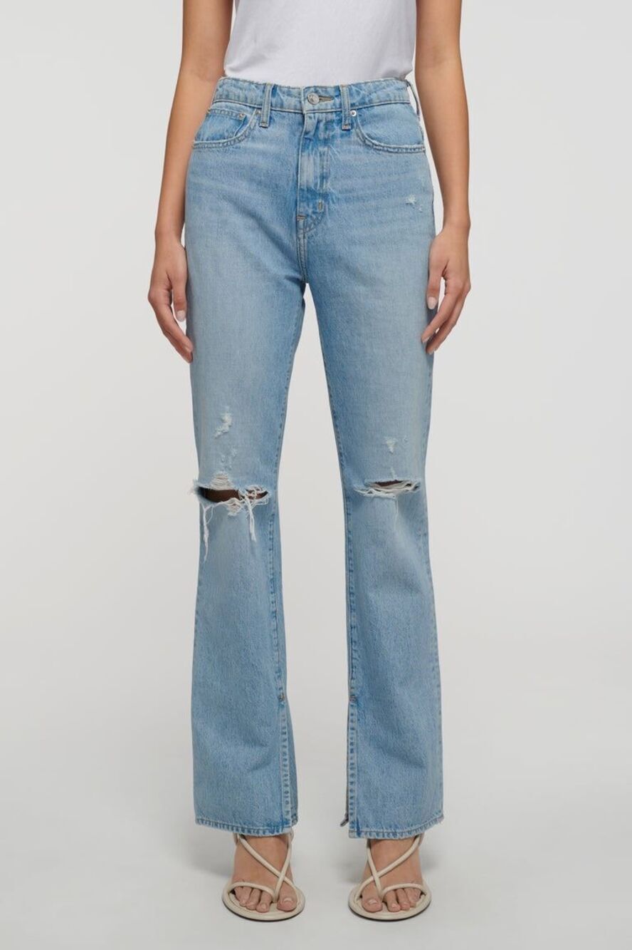 New Derek Lam 10 Crosby FRANKIE ULTRA HIGH RISE STRAIGHT LEG JEANS